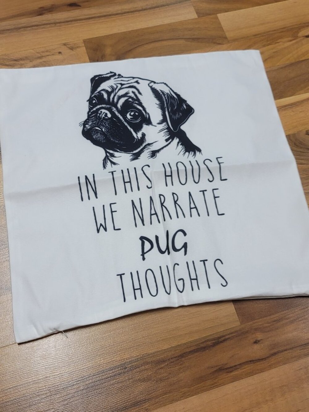 Pug pillow cover